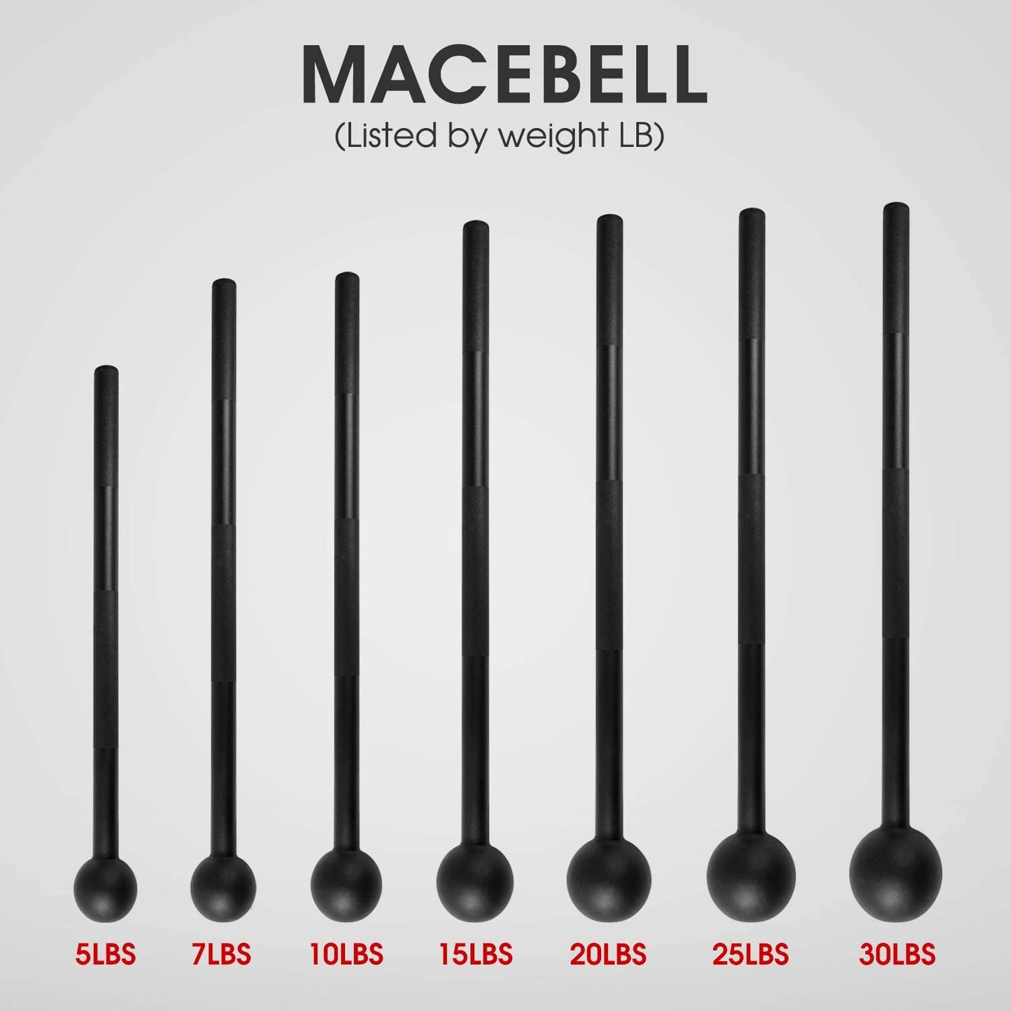 Steel Mace Bell for Comprehensive Strength Training - Enhances Full Body Conditioning, Muscle Development, Shoulder Stability, Grip Strength, and Forearm Workouts for Rehabilitation and Stretching, Available in 5 to 30 lbs for Both Men and Women