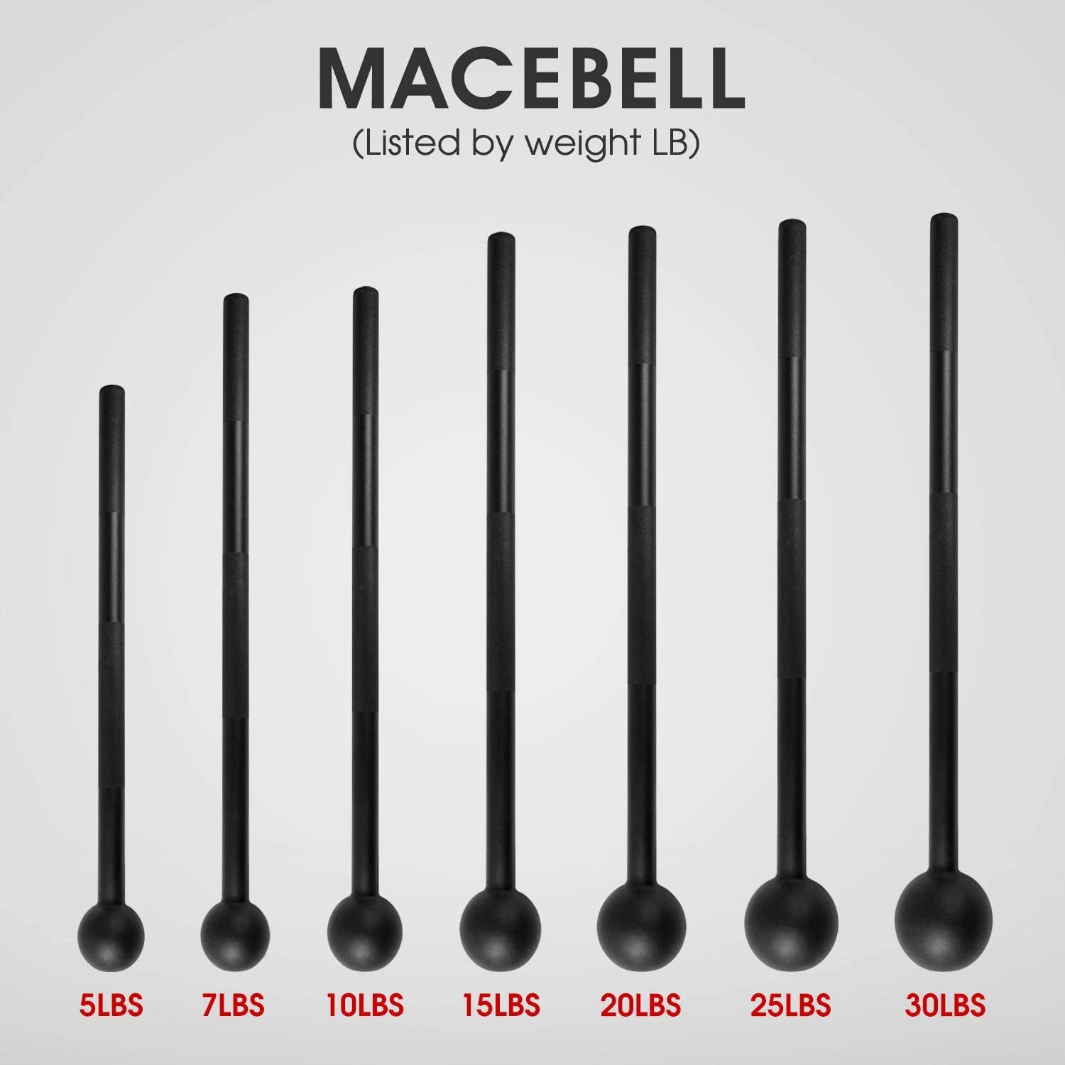 Steel Mace Bell for Comprehensive Strength Training - Enhances Full Body Conditioning, Muscle Development, Shoulder Stability, Grip Strength, and Forearm Workouts for Rehabilitation and Stretching, Available in 5 to 30 lbs for Both Men and Women