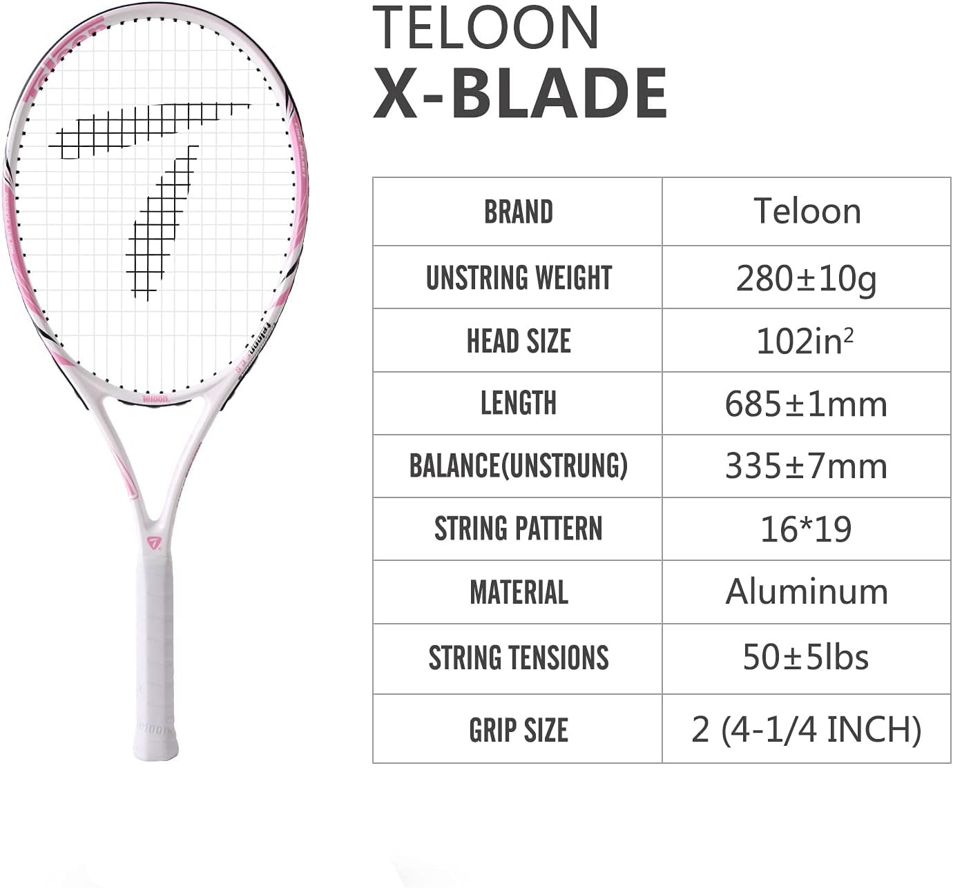 Adult Recreational Tennis Racket, 27 Inch Professional Tennis Racquet for Adults Student Women and Men Rackets Training