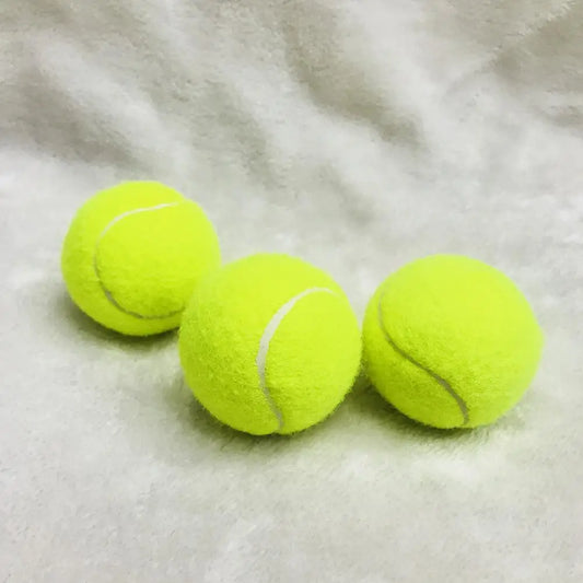 3PCS High Elasticity Tennis Professional Tennis Training Game Ball Outdoor Dogs Bite Chase and Chomp 63Mm Tennis Ball