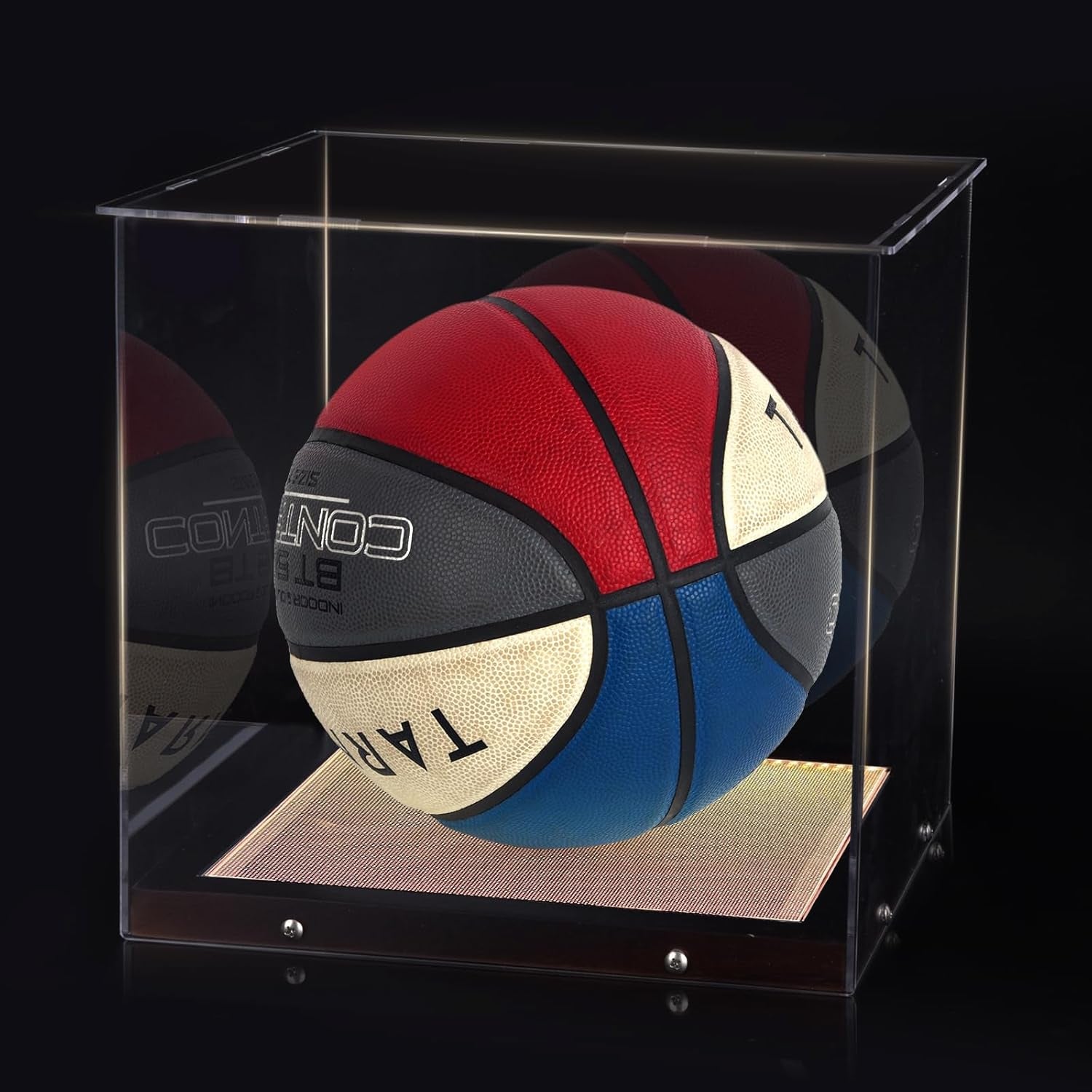 Professional Basketball Display Case with LED Lighting - Clear Acrylic Holder for Autographed Basketballs, UV Protected and Dust Proof Memorabilia Display Box