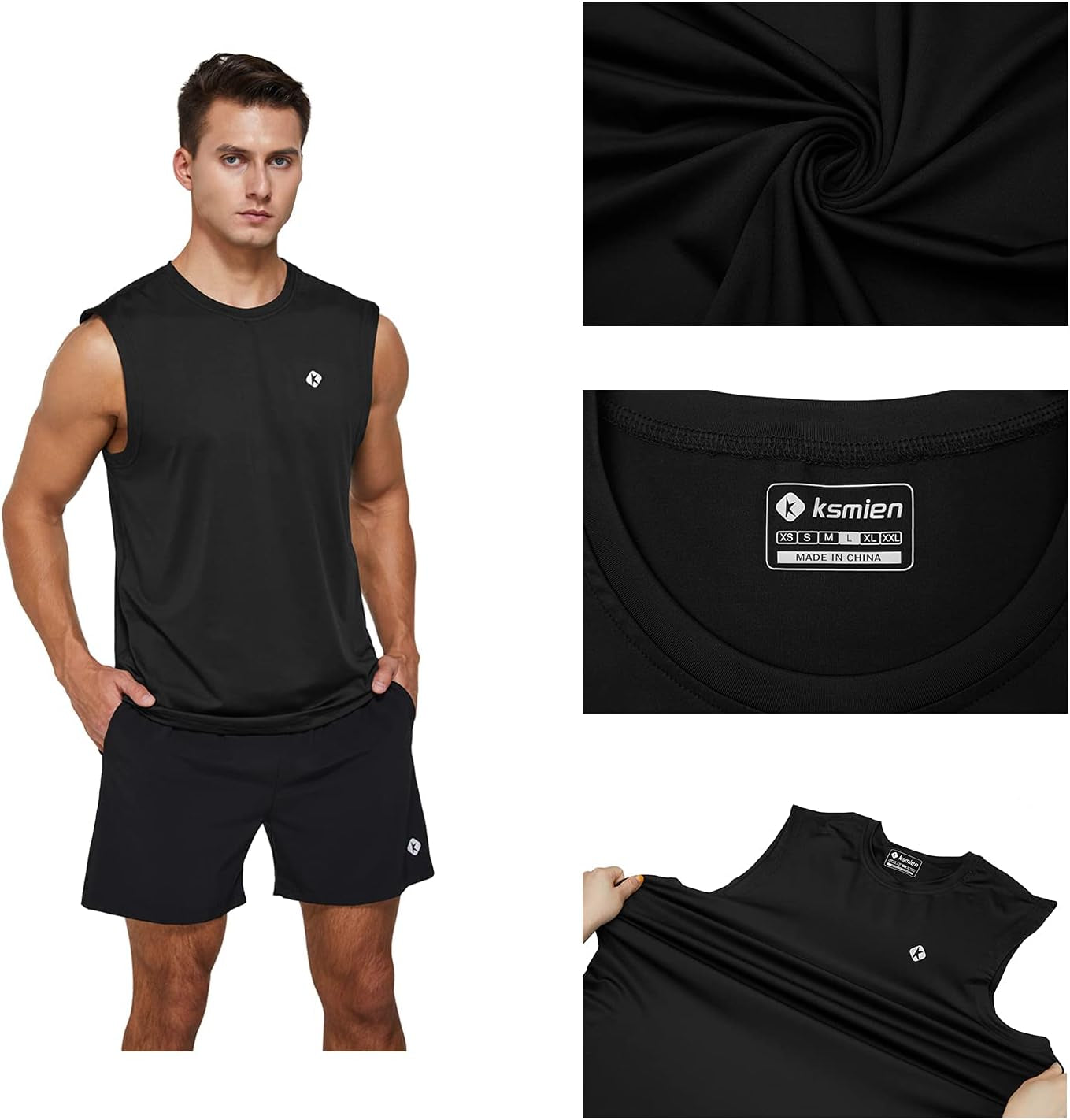 Men's Sleeveless Quick-Dry Workout Tank Top for Gym, Fitness, Running, and Bodybuilding