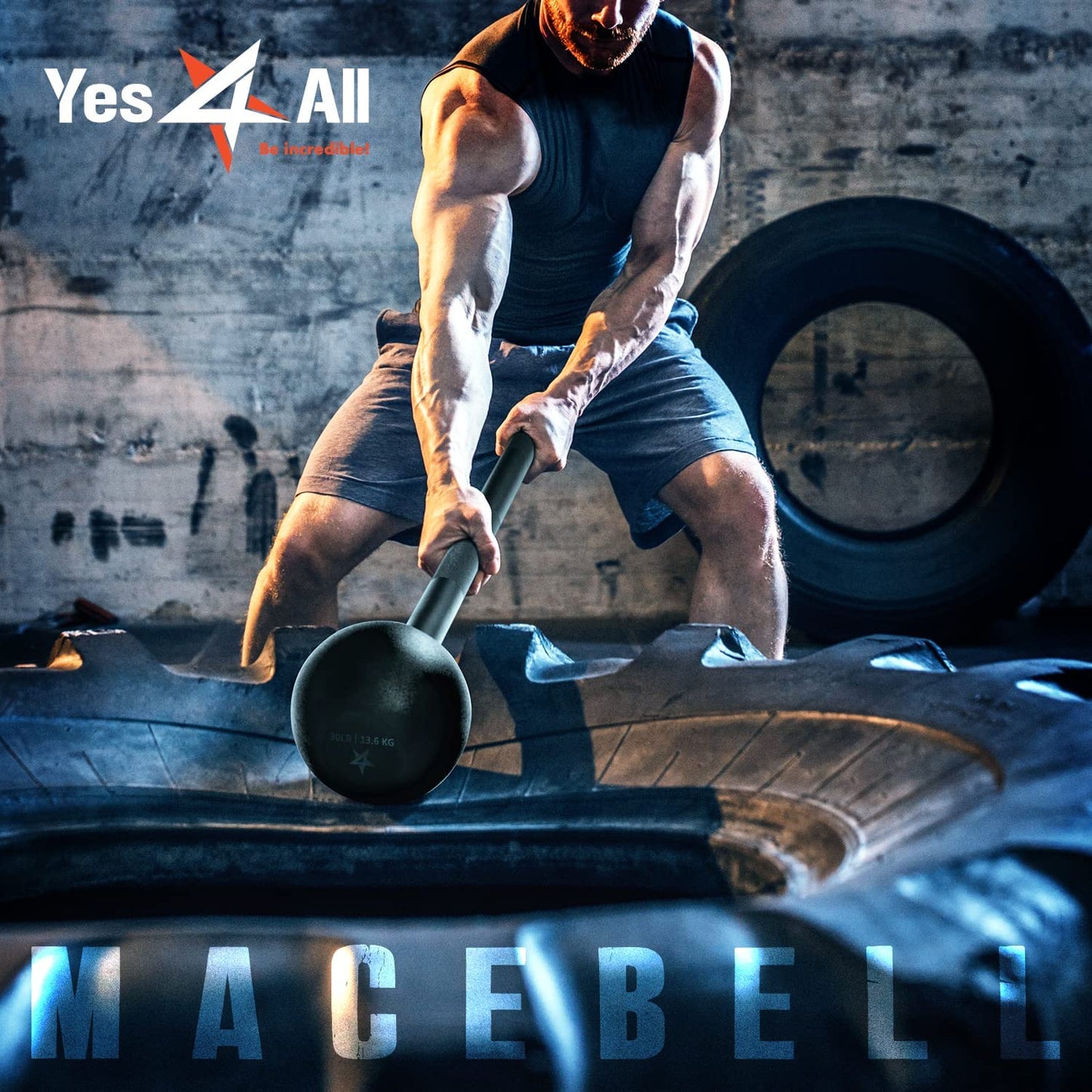 Steel Mace Bell for Comprehensive Strength Training - Enhances Full Body Conditioning, Muscle Development, Shoulder Stability, Grip Strength, and Forearm Workouts for Rehabilitation and Stretching, Available in 5 to 30 lbs for Both Men and Women
