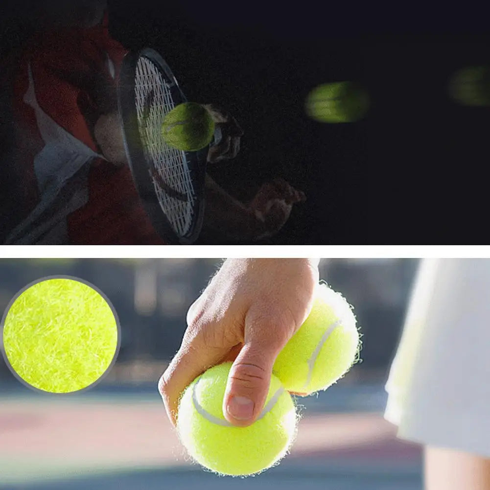 3PCS High Elasticity Tennis Professional Tennis Training Game Ball Outdoor Dogs Bite Chase and Chomp 63Mm Tennis Ball